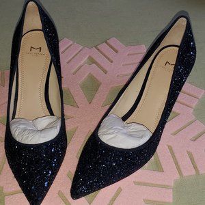 Womens Navy Blue Glitter pump - Marc Fisher - size 8